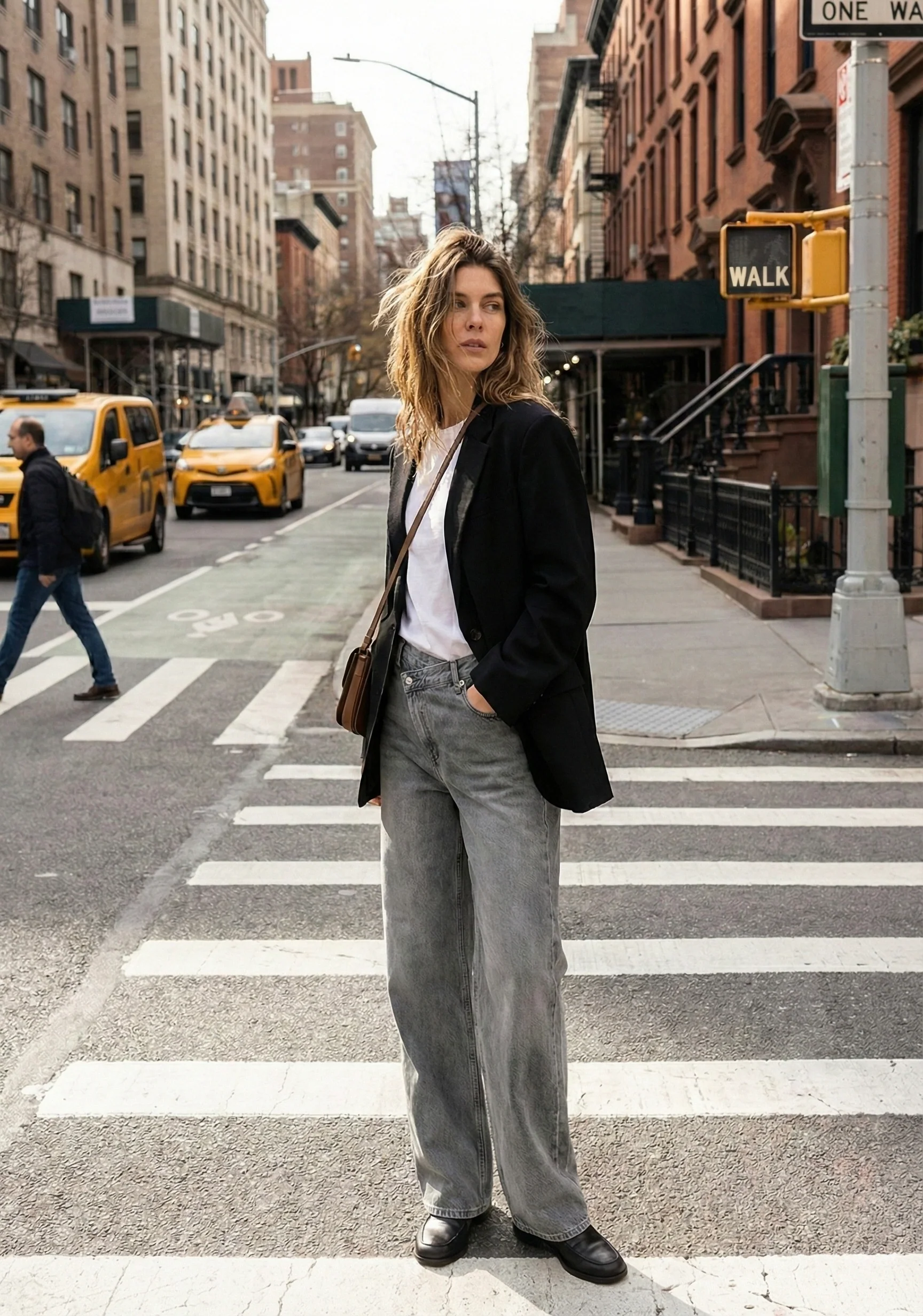 JEAN DROIT À TAILLE CROISÉE – Image 2