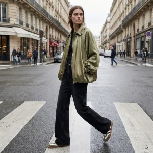 BLOUSON AMPLE À MANCHES BOUFFANTES