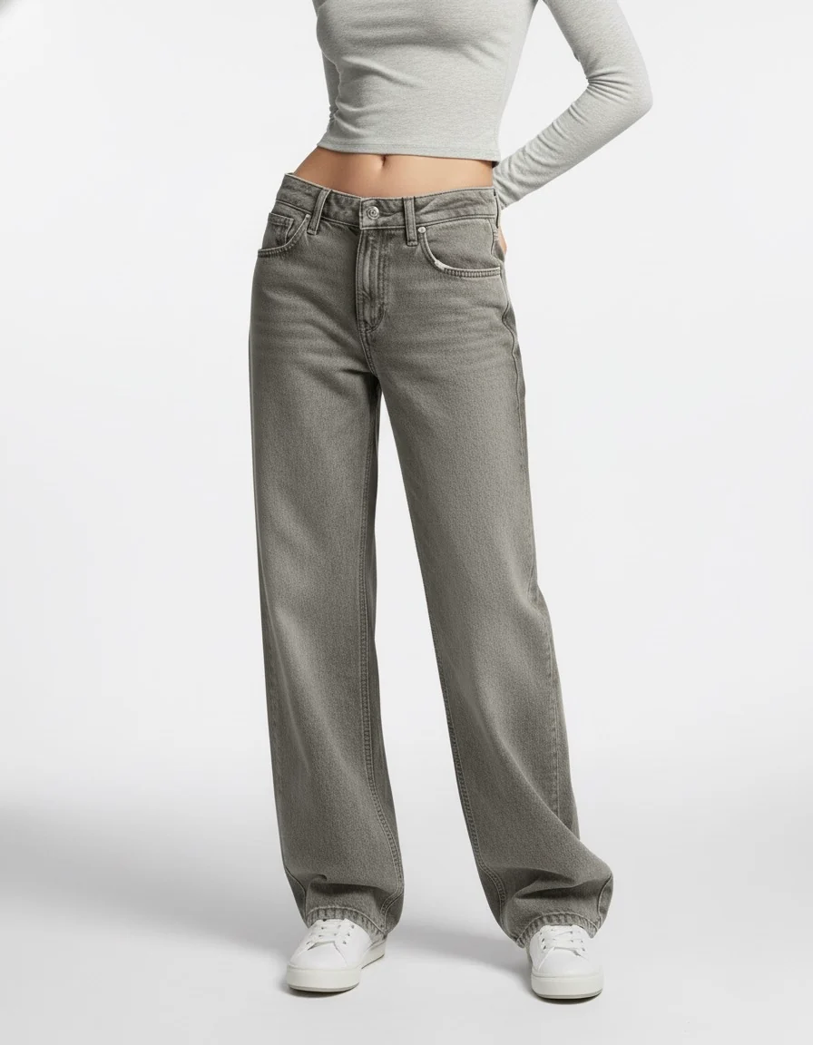 JEAN DROIT EFFET DÉLAVÉ