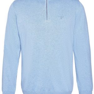 Barbour Cotton Half Zip Dark Chambrey