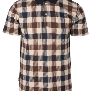 Aquascutum Macro Check Polo Shirt Navy