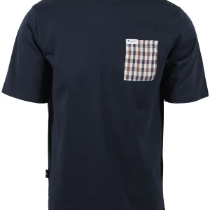 Aquascutum Club Check Pocket T-shirt Navy