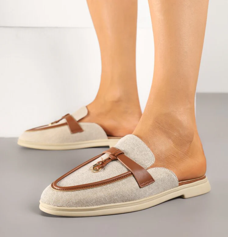 Babouche en maille transparente avec appliqué Teloviela – Image 3