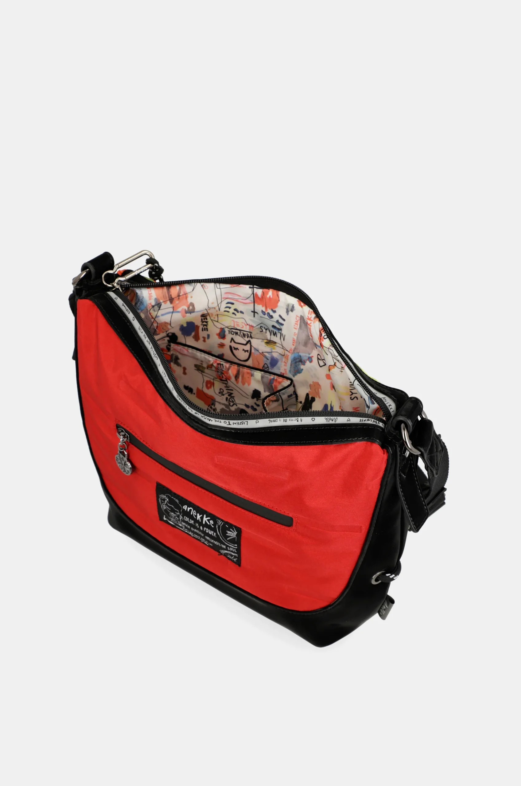 Couleurs de la nature rouge grand sac à bandoulière – Image 5