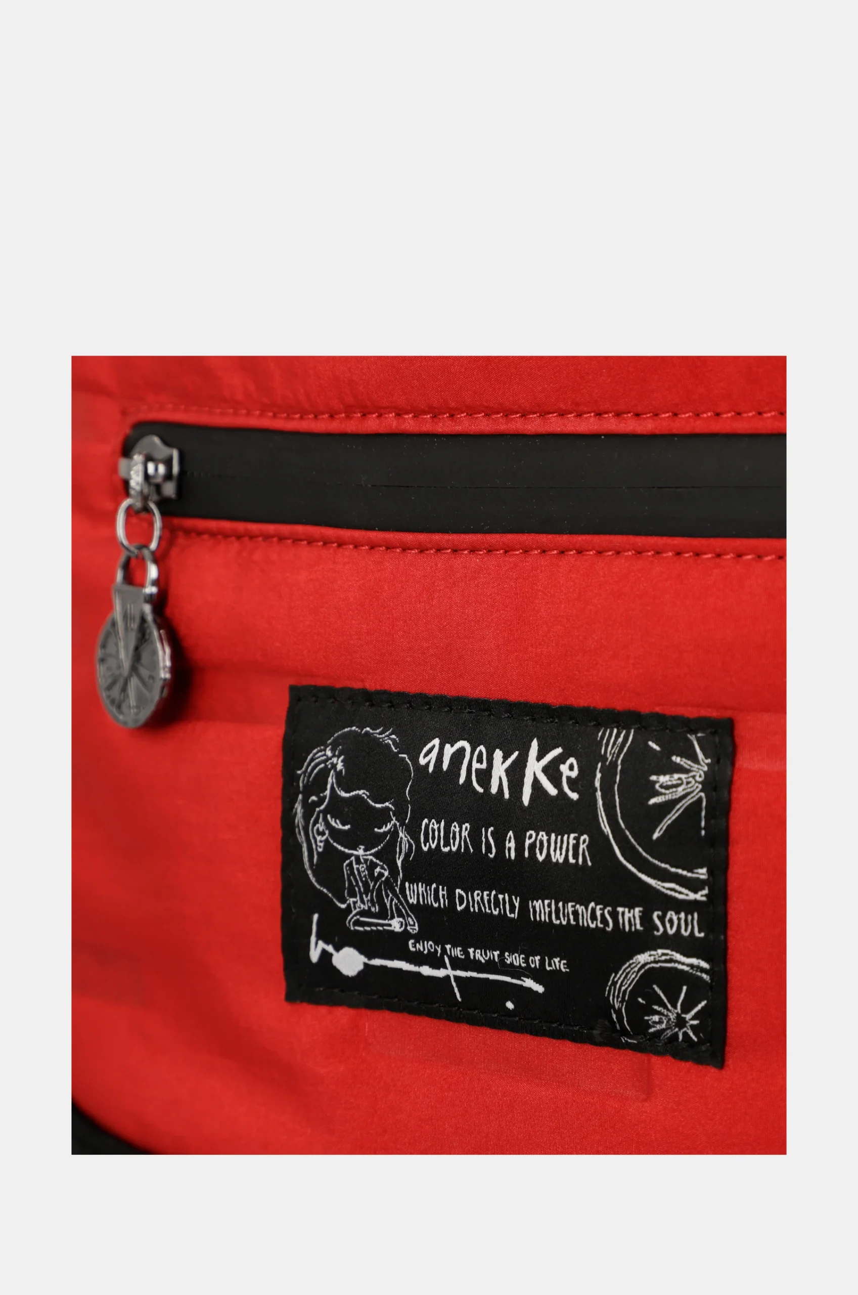 Couleurs de la nature rouge grand sac à bandoulière – Image 3