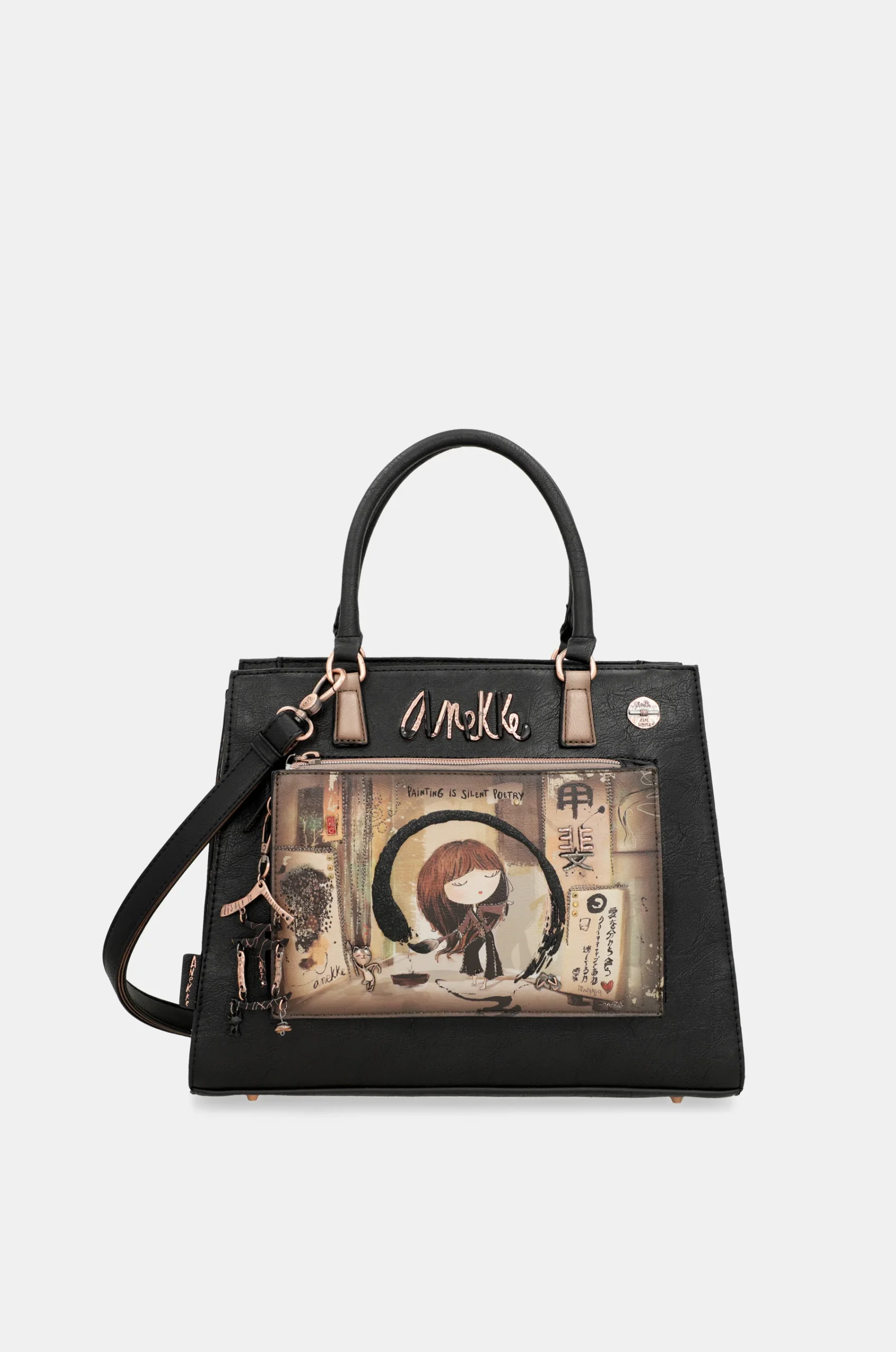 SHōen Black Tote avec bandoulière