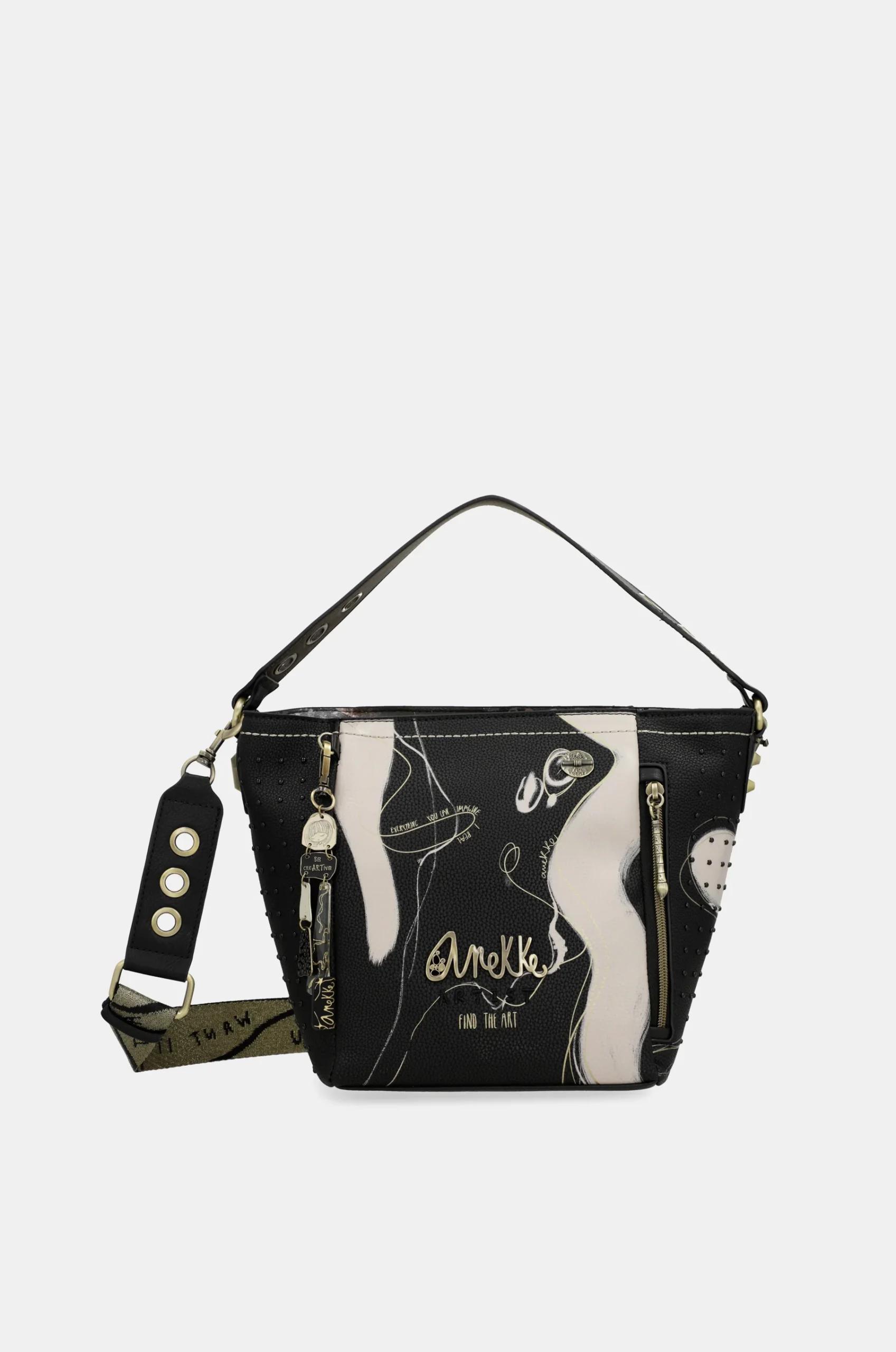 Nature Sac à main noir shodō moyen