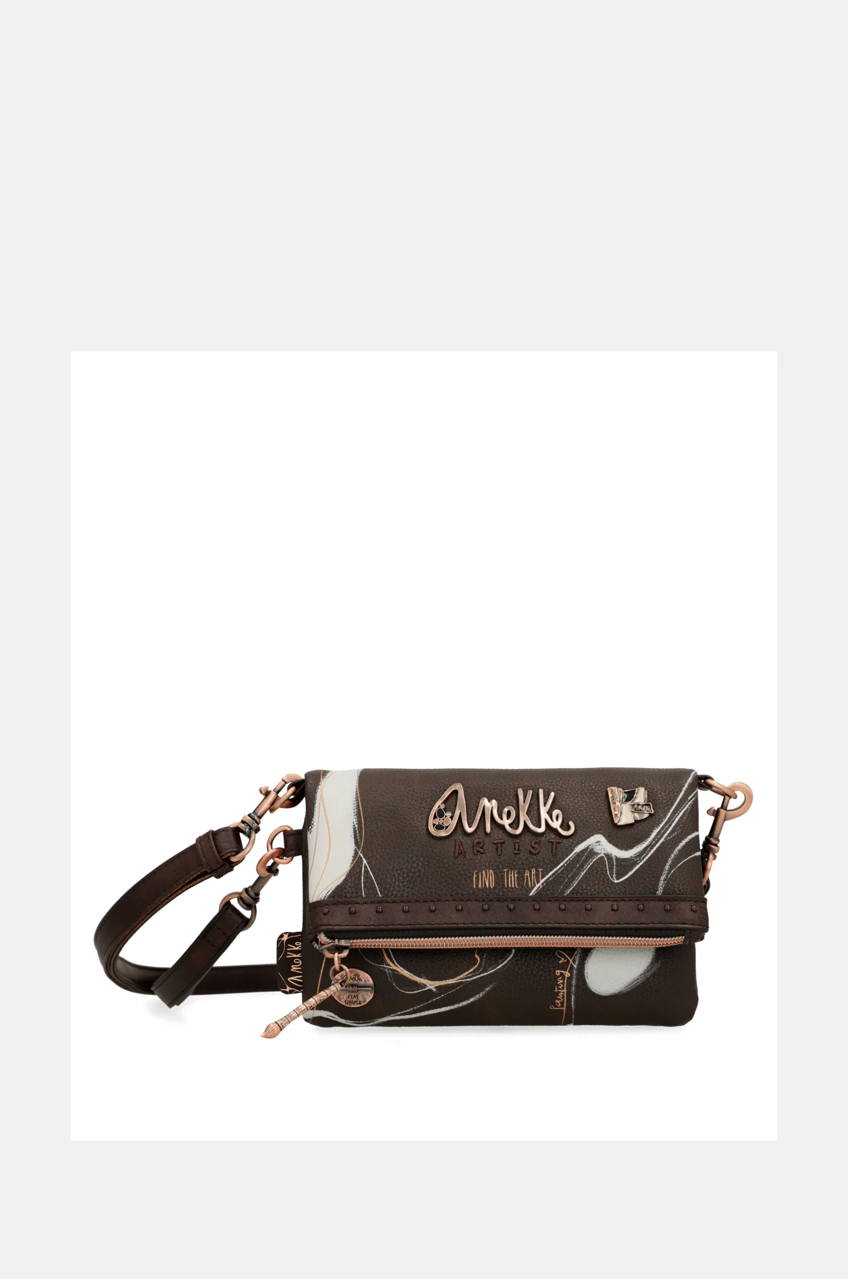 Petit sac d'épaule brun nature shodō