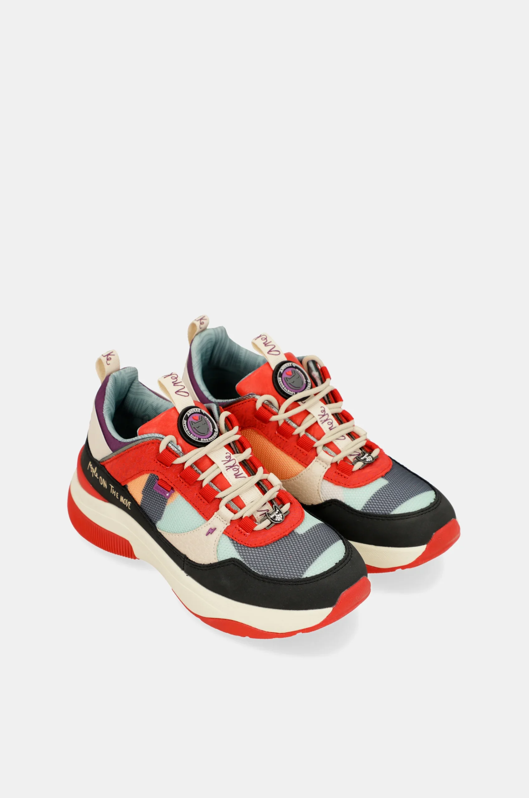 Baskets Fashion, rouge – Image 3