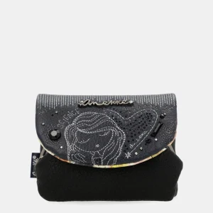 Porte-monnaie à rabat bleu marine Studio