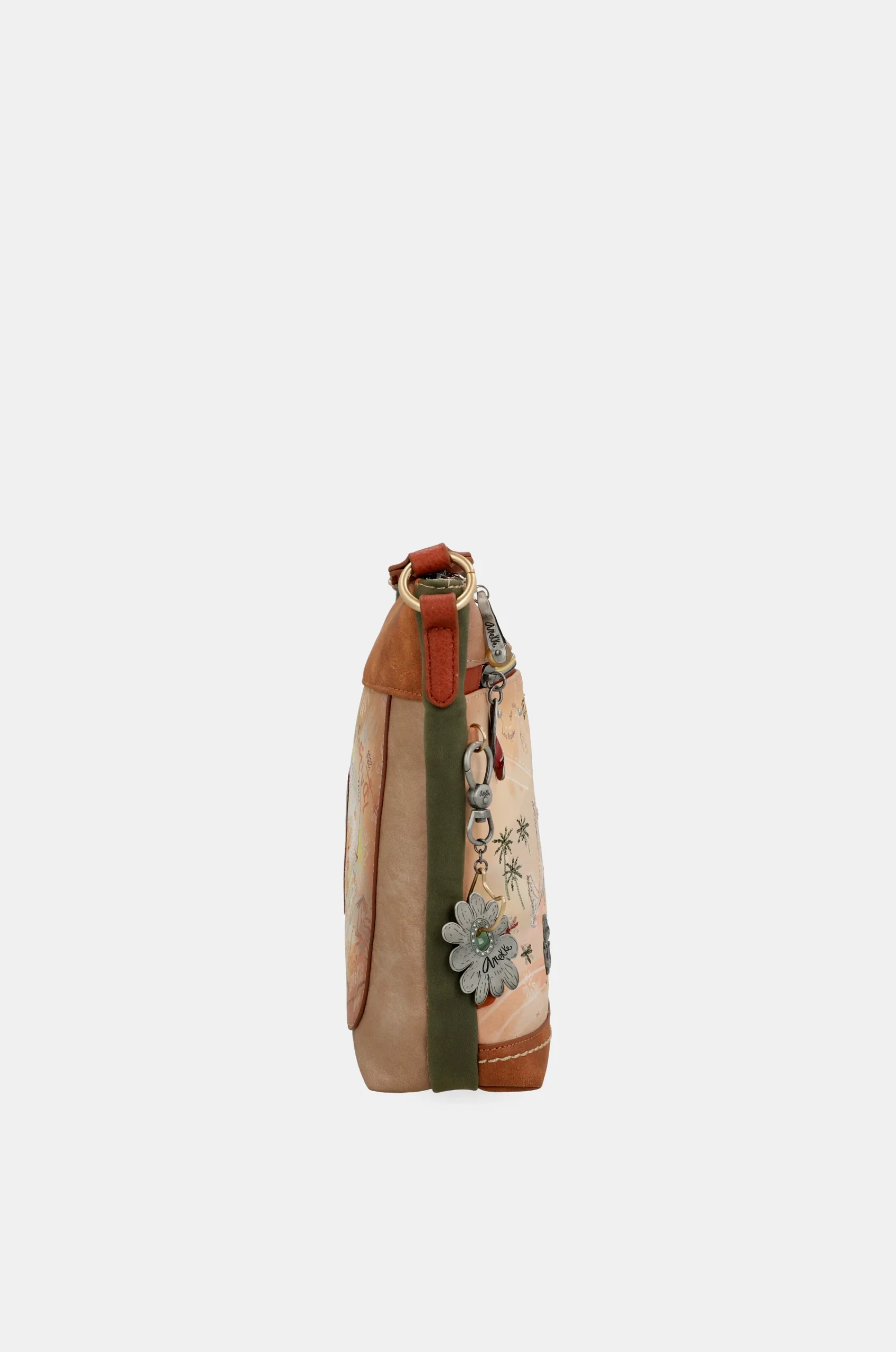 Sac bandoulière carré camel Peace & Love – Image 4