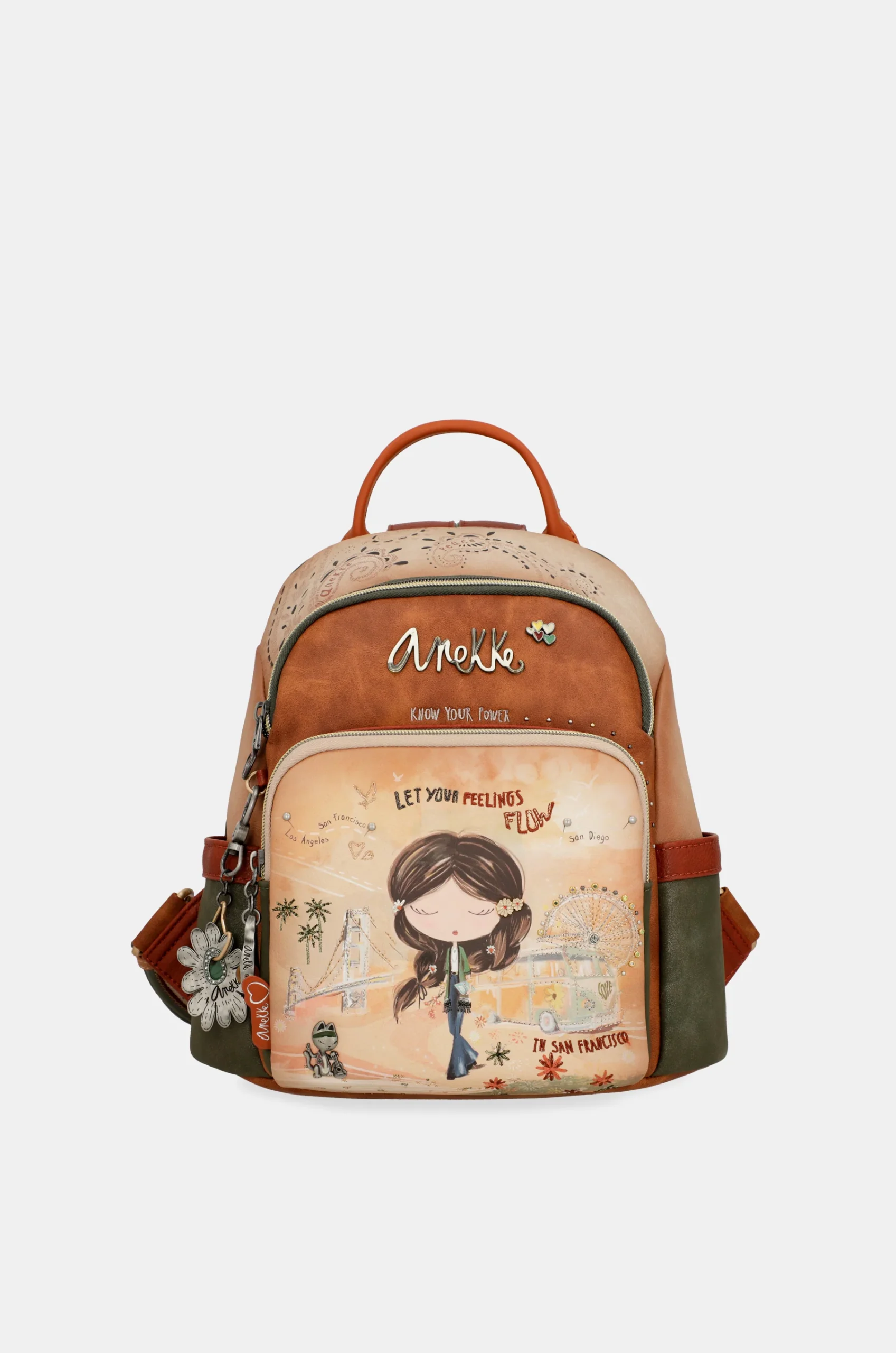 Sac à dos antivol camel Peace & Love