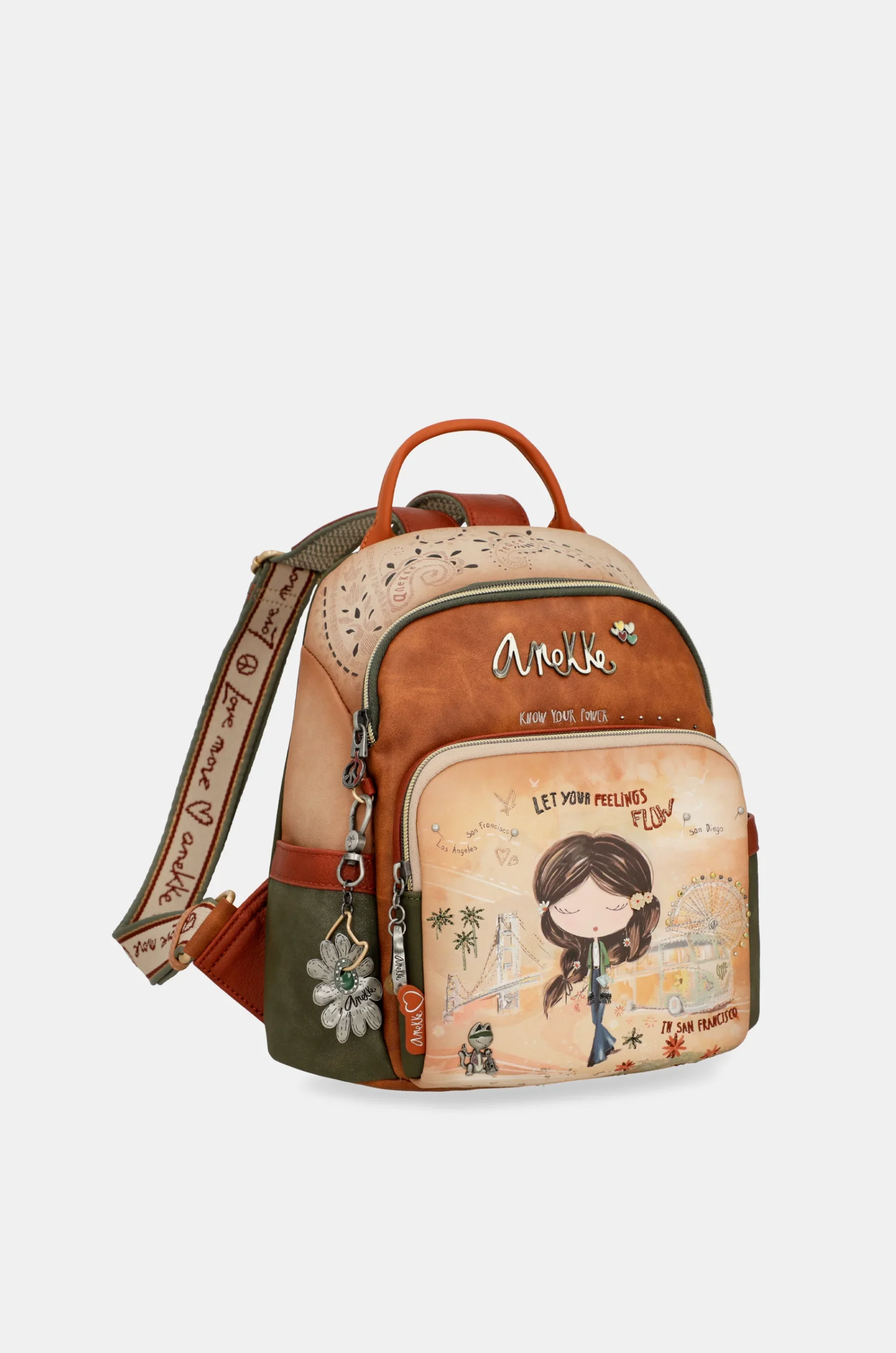 Sac à dos antivol camel Peace & Love – Image 6