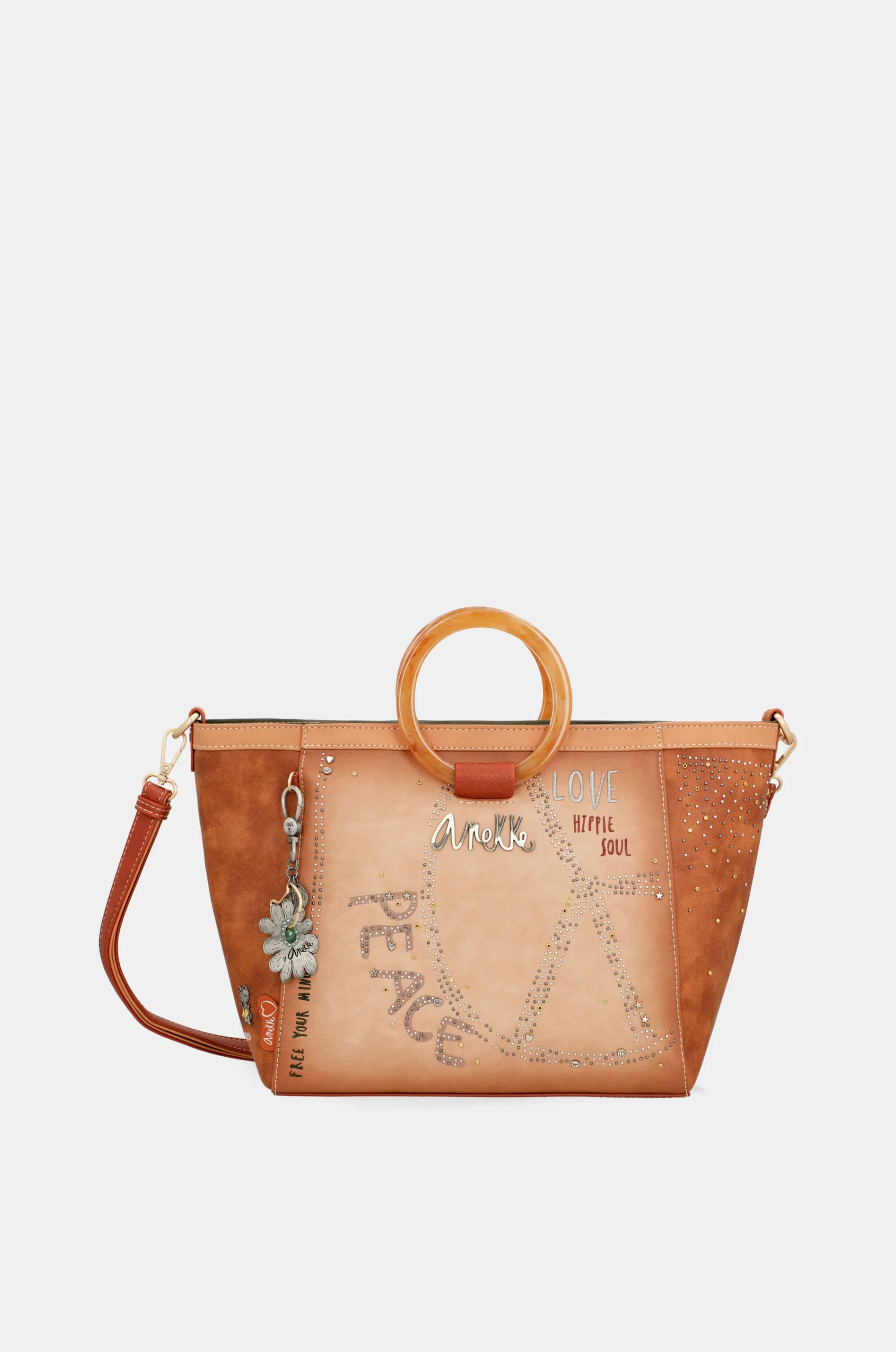 Sac bandoulière anses arrondies Flowers