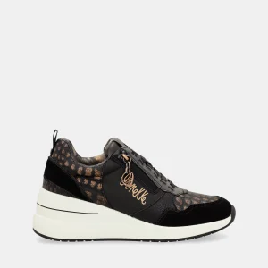 Baskets à talon compensé Dreams, noir