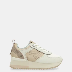 Baskets à plateforme beiges