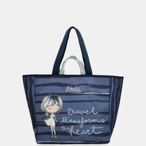 Grand sac de plage bleu