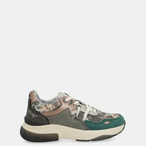 Baskets vert imprimé Manifesto