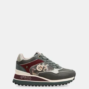 Baskets compensées gris foncé