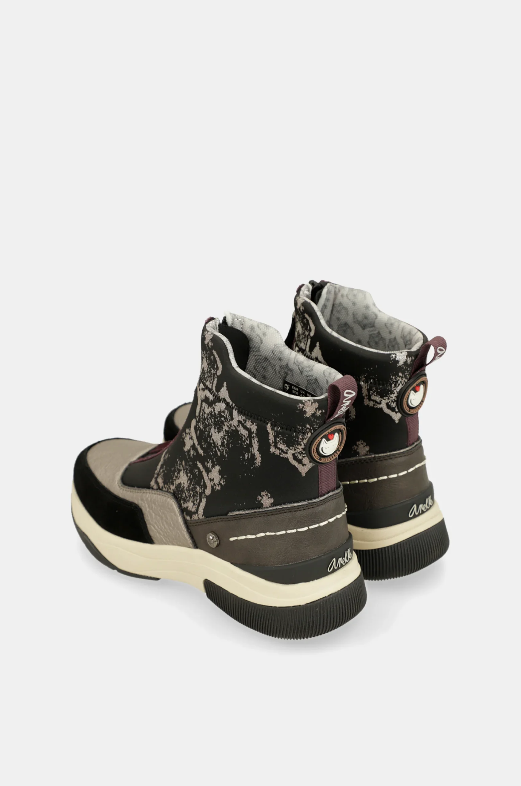 Baskets montantes noir métallique – Image 5