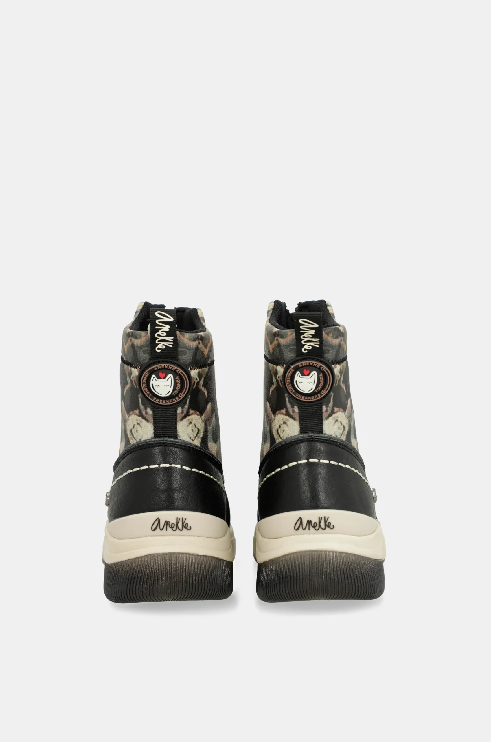 Baskets montantes anthracite imprimé – Image 6