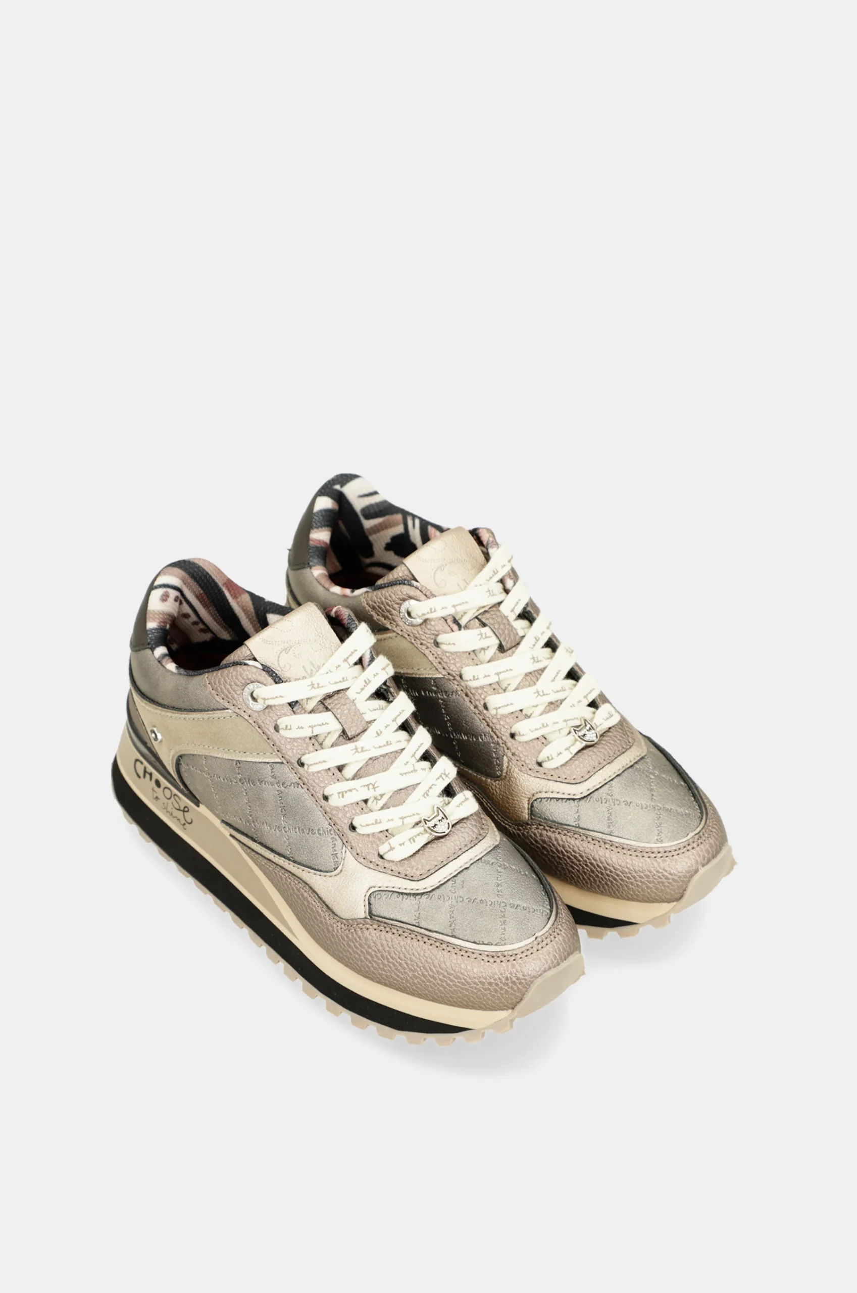 Baskets compensées métallisé – Image 5