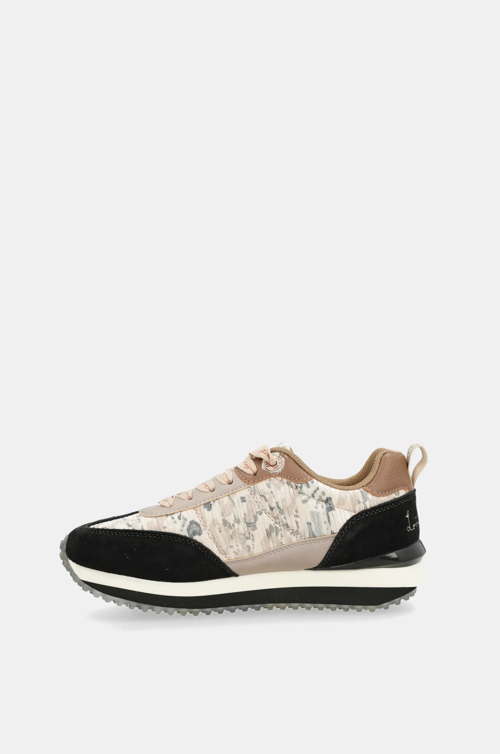 Baskets noir et doré semelle multicolore – Image 3