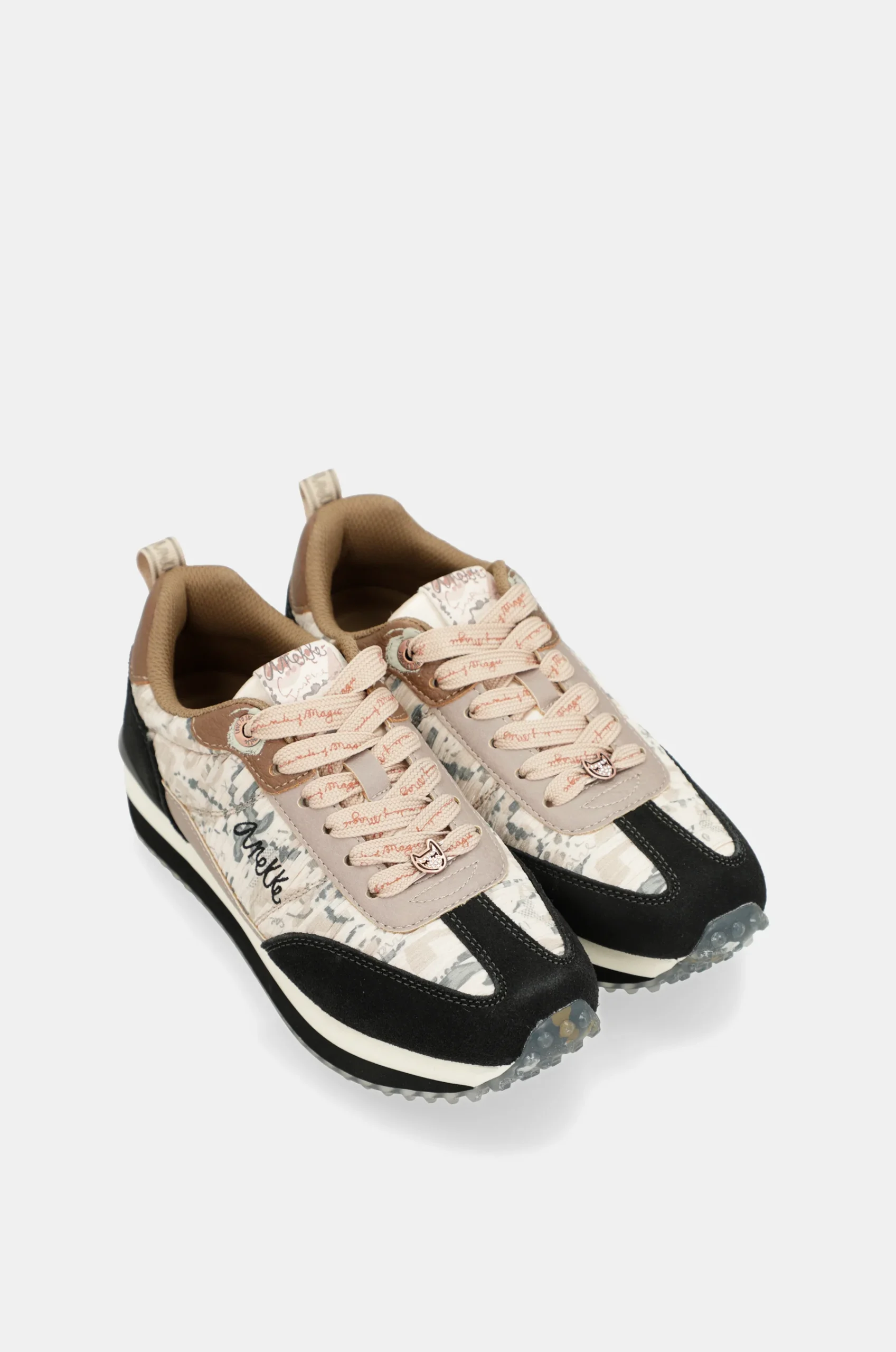 Baskets noir et doré semelle multicolore – Image 5