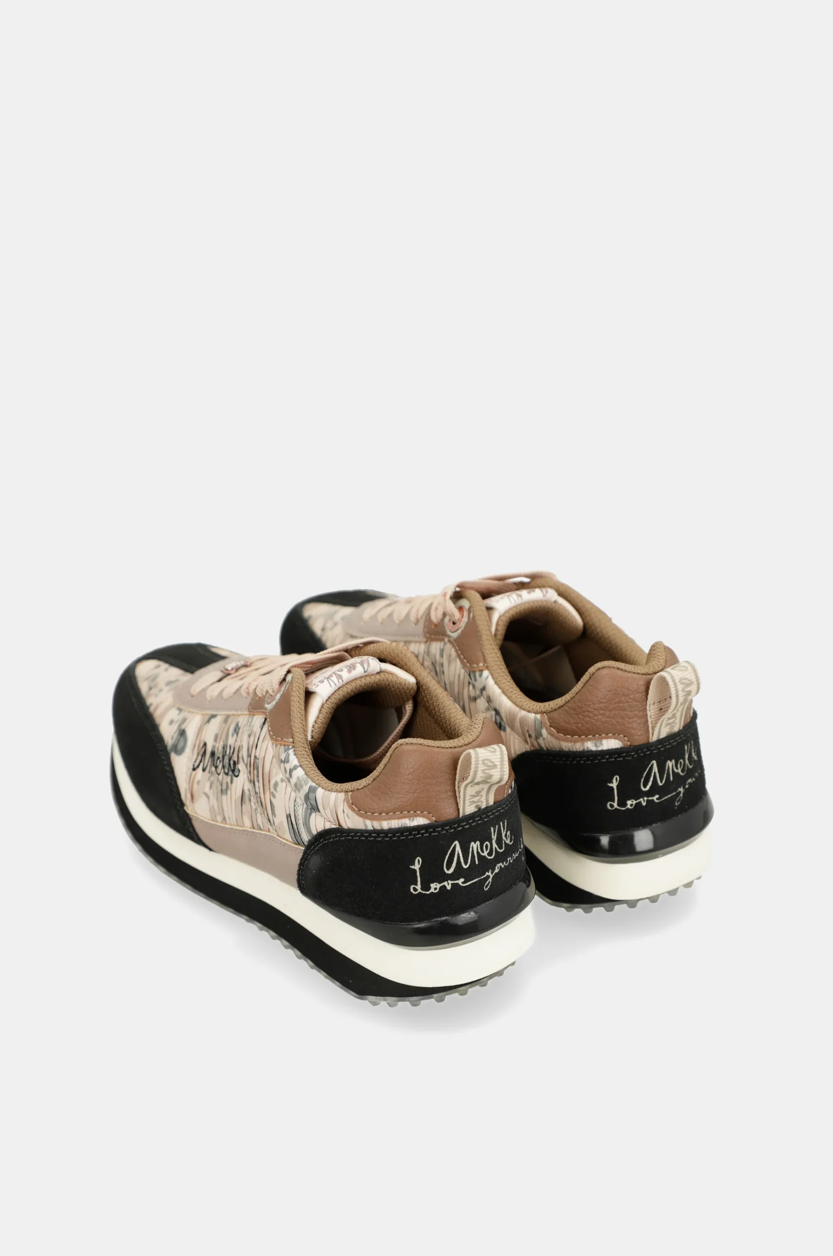 Baskets noir et doré semelle multicolore – Image 4