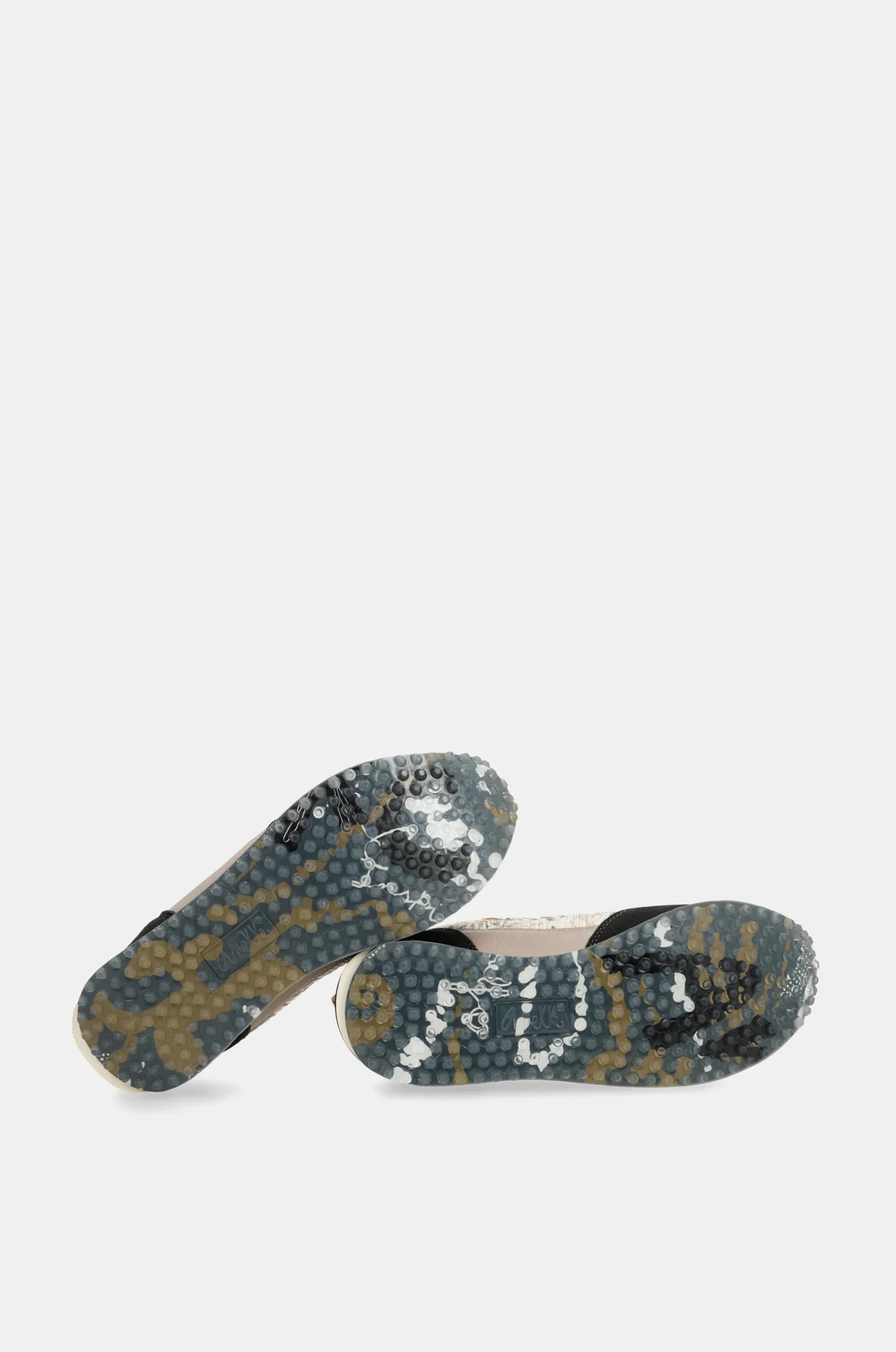 Baskets noir et doré semelle multicolore – Image 2