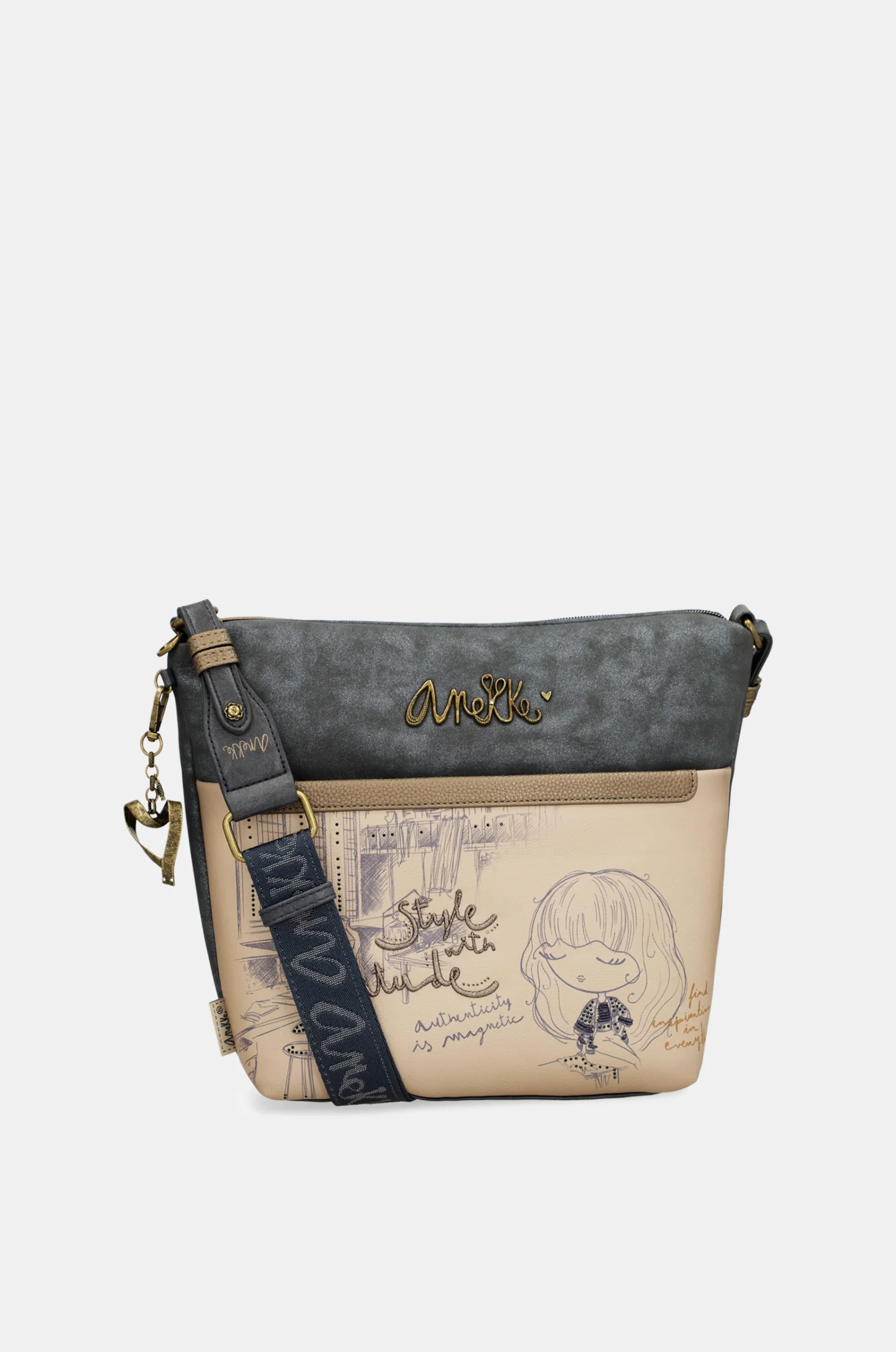 Sac bandoulière avec poche devant grand Studio – Image 9