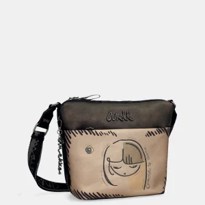 Sac bandoulière avec poche devant grand Nature Koko