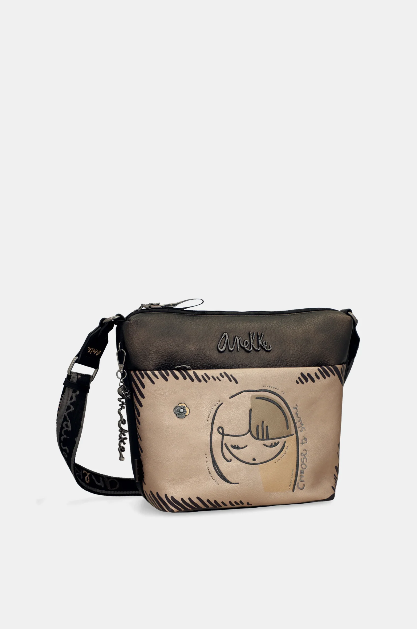 Sac bandoulière avec poche devant grand Nature Koko