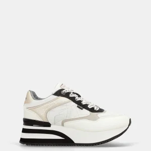 Sneakers blancs avec détails noirs