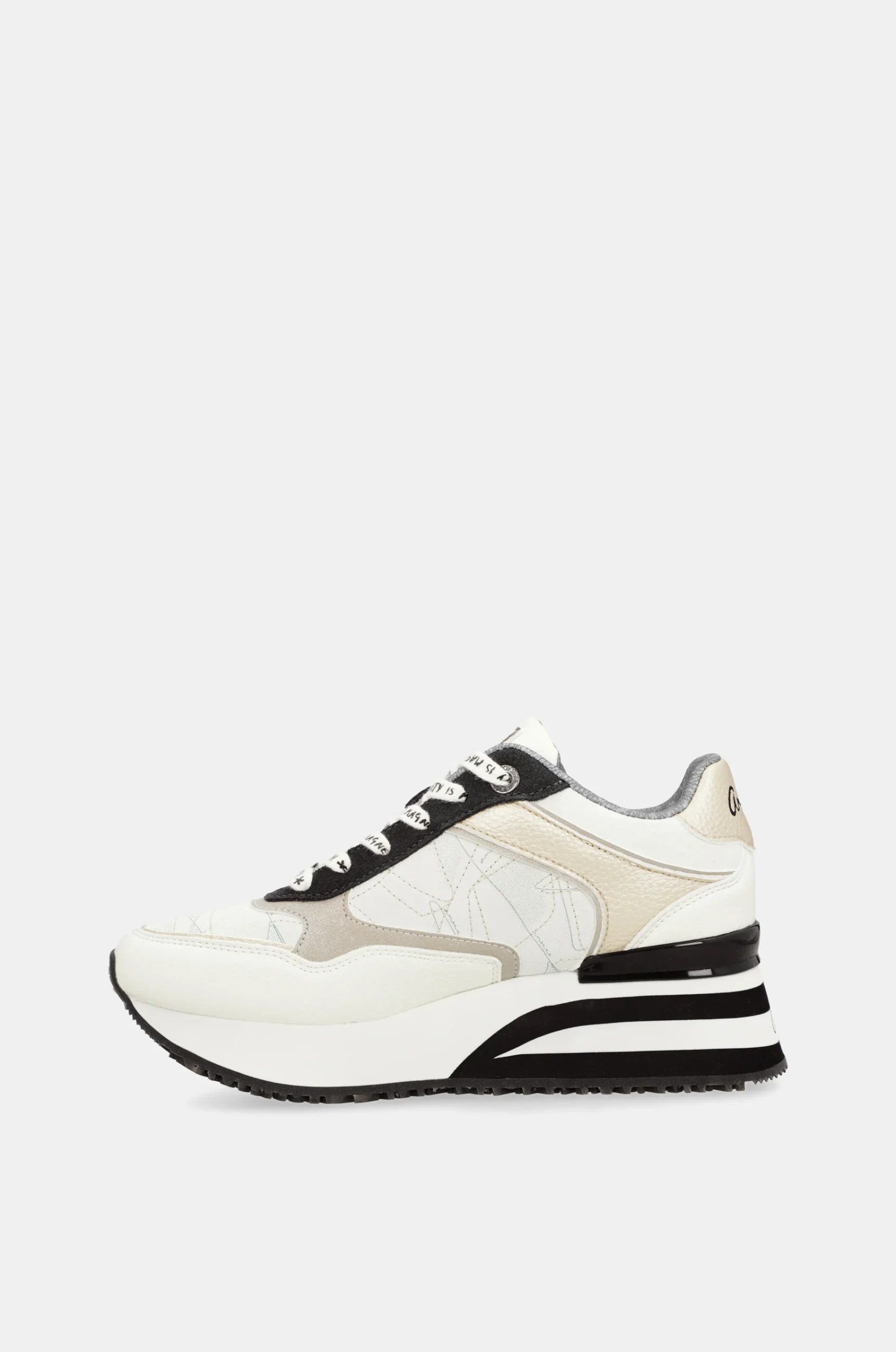 Sneakers blancs avec détails noirs – Image 7