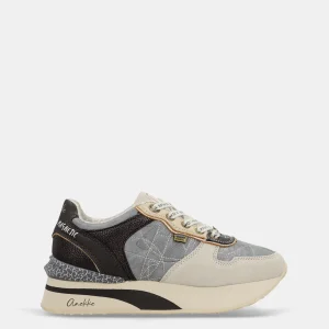 Sneakers bleus et beige