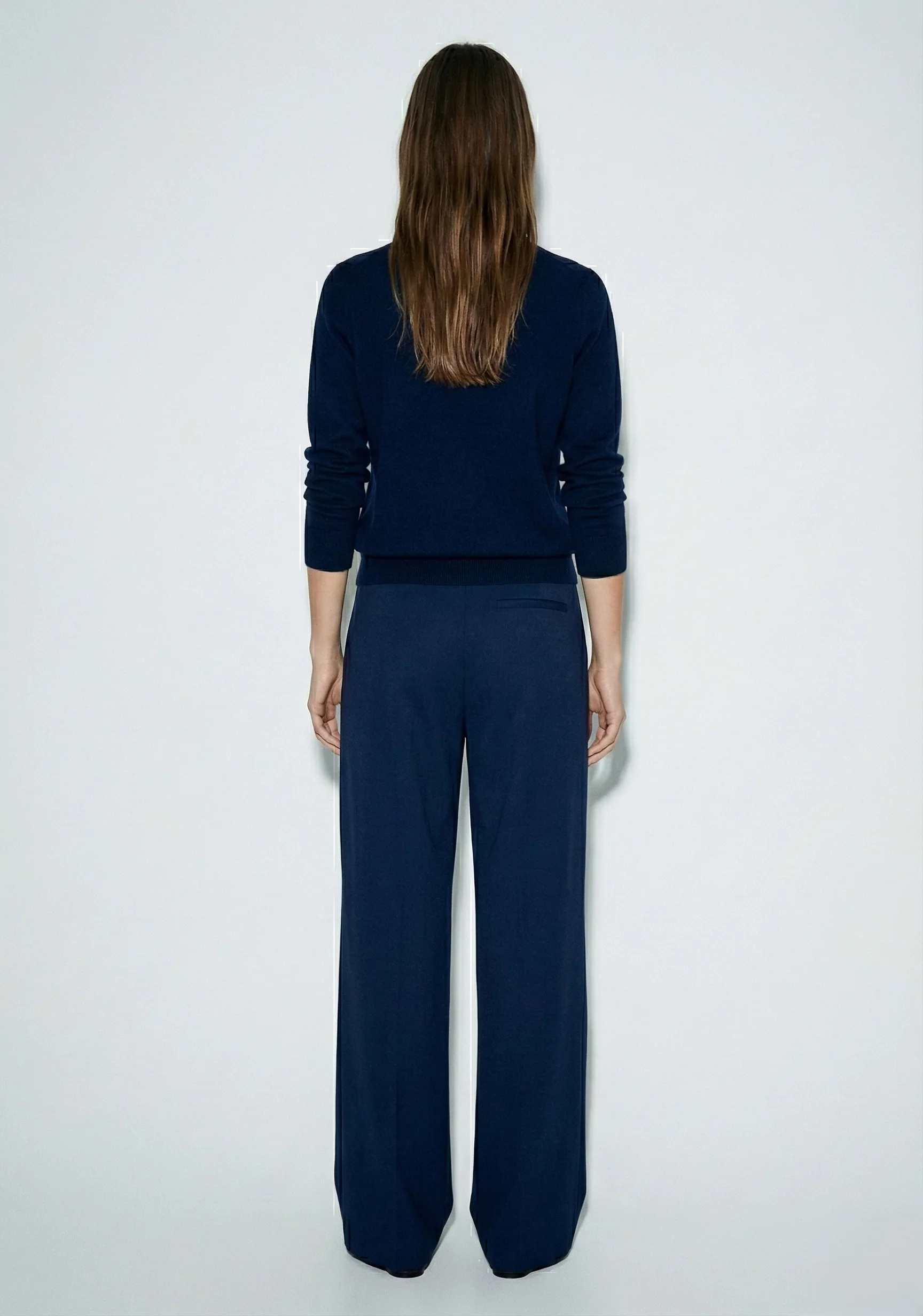 PANTALON LARGE À CORDON CONTRASTANT – Image 3