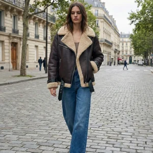 PERFECTO DOUBLÉ À COL TEXTURÉ