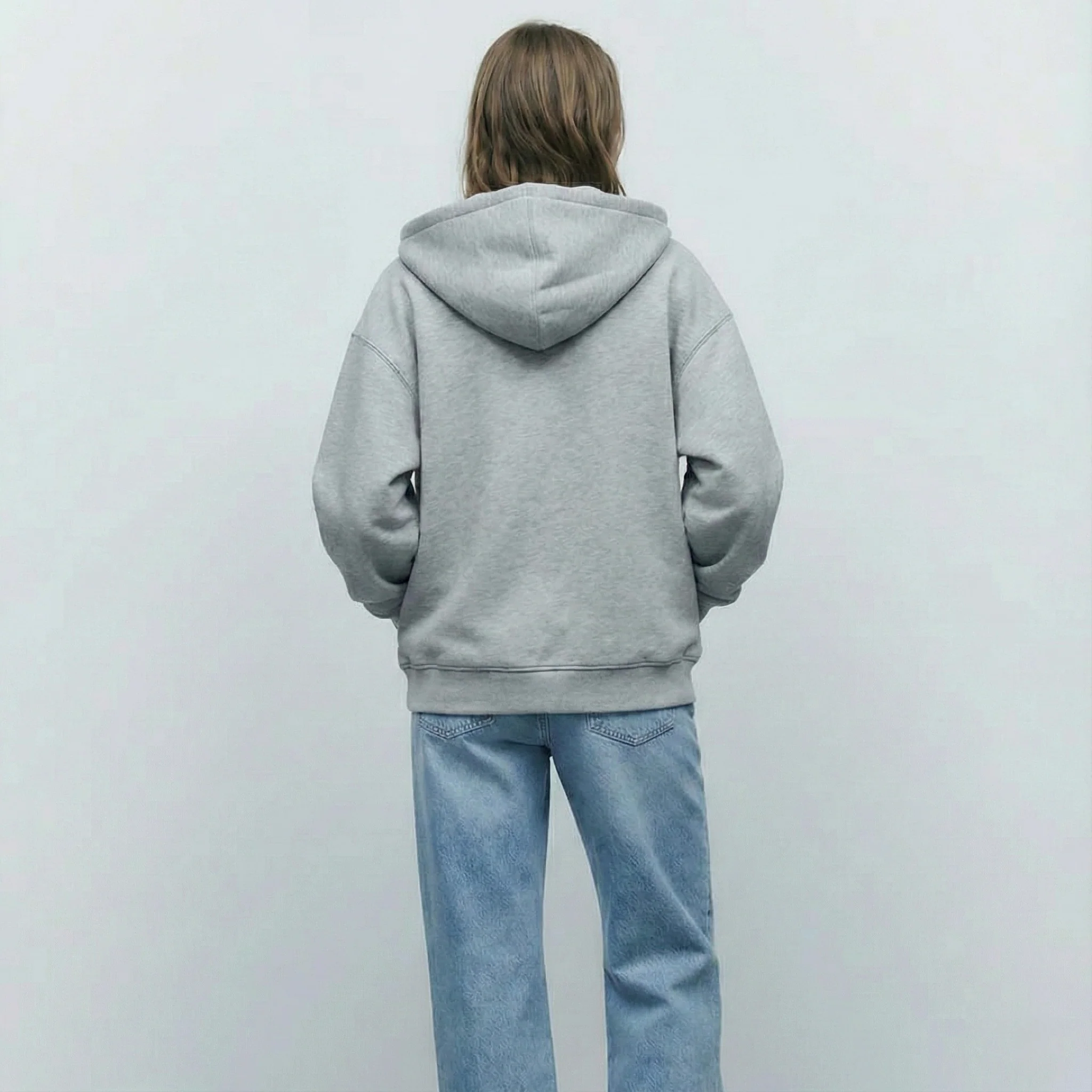 SWEAT À CAPUCHE ZIPPÉ OVERSIZE – Image 5