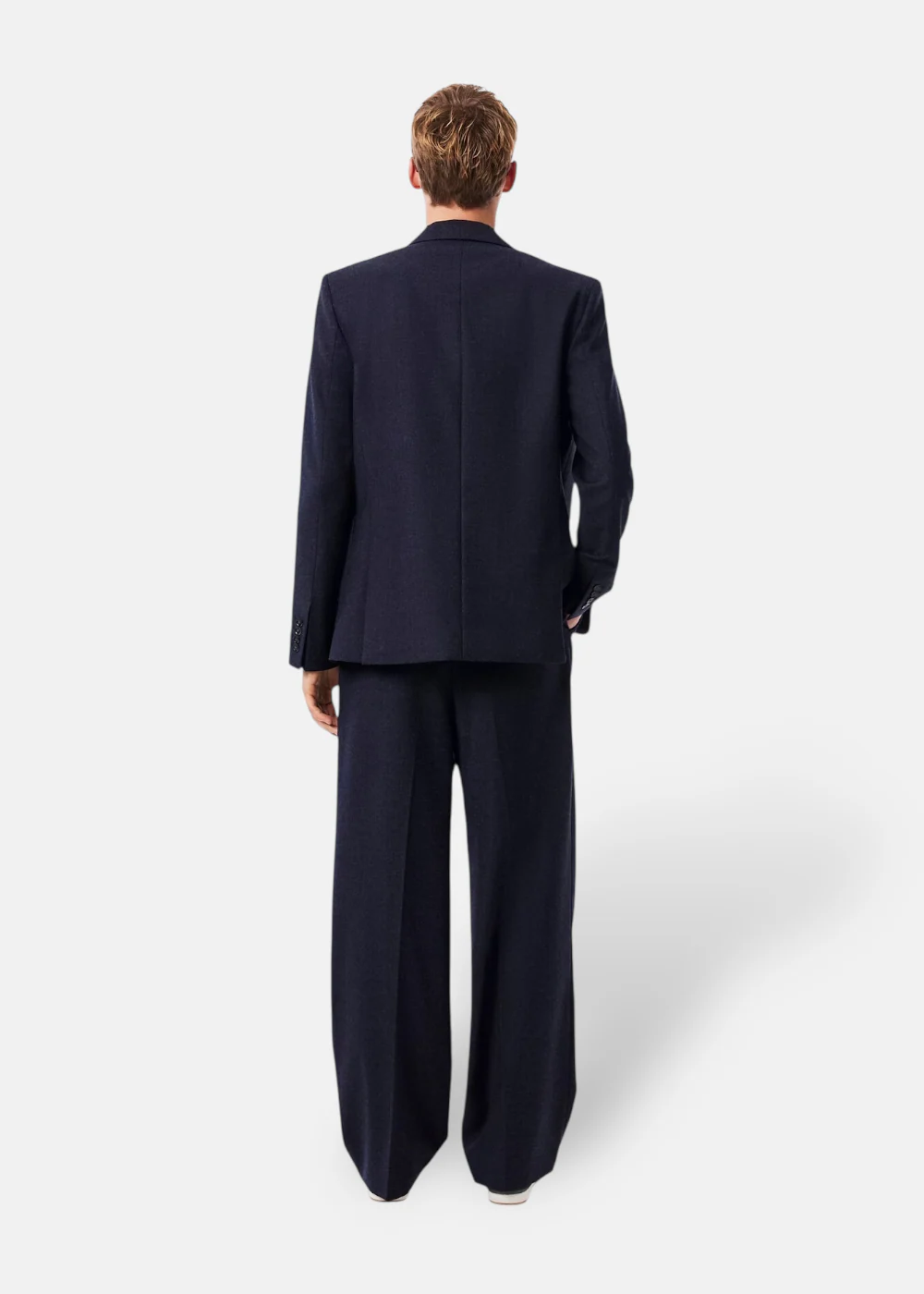Pantalon tailoring Lacoste en laine texturée - marine – Image 4