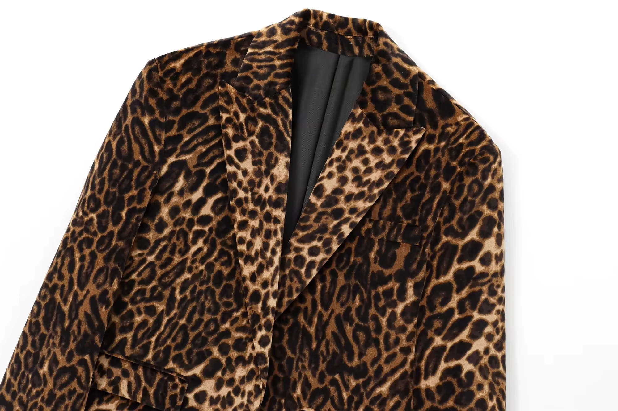 BLAZER TEXTURÉ IMPRIMÉ ANIMALIER – Image 4
