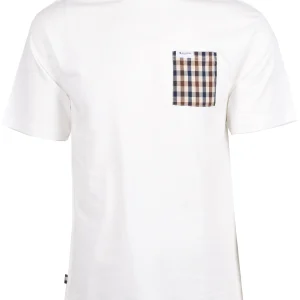 Aquascutum Pocket T-Shirt Old White