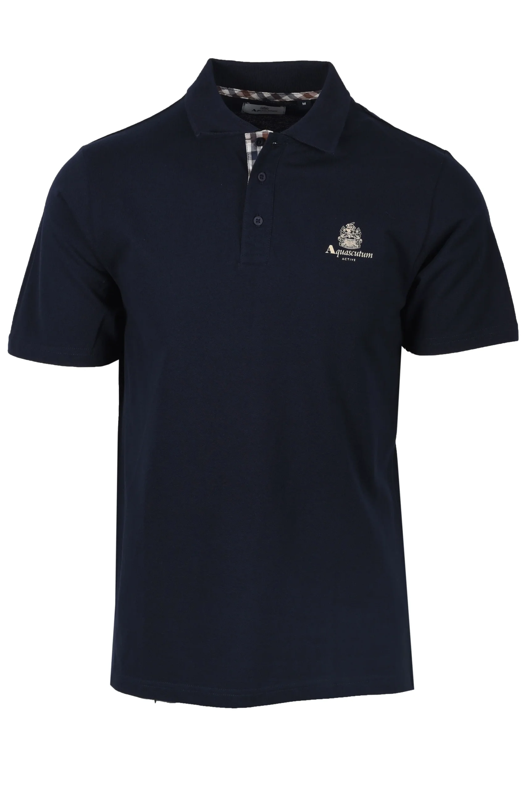 Aquascutum Small Logo Piquet Polo Shirt Navy