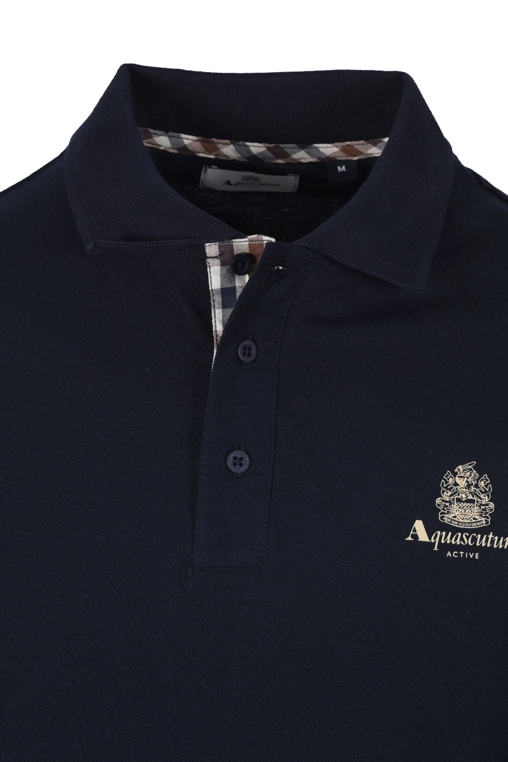 Aquascutum Small Logo Piquet Polo Shirt Navy – Image 2