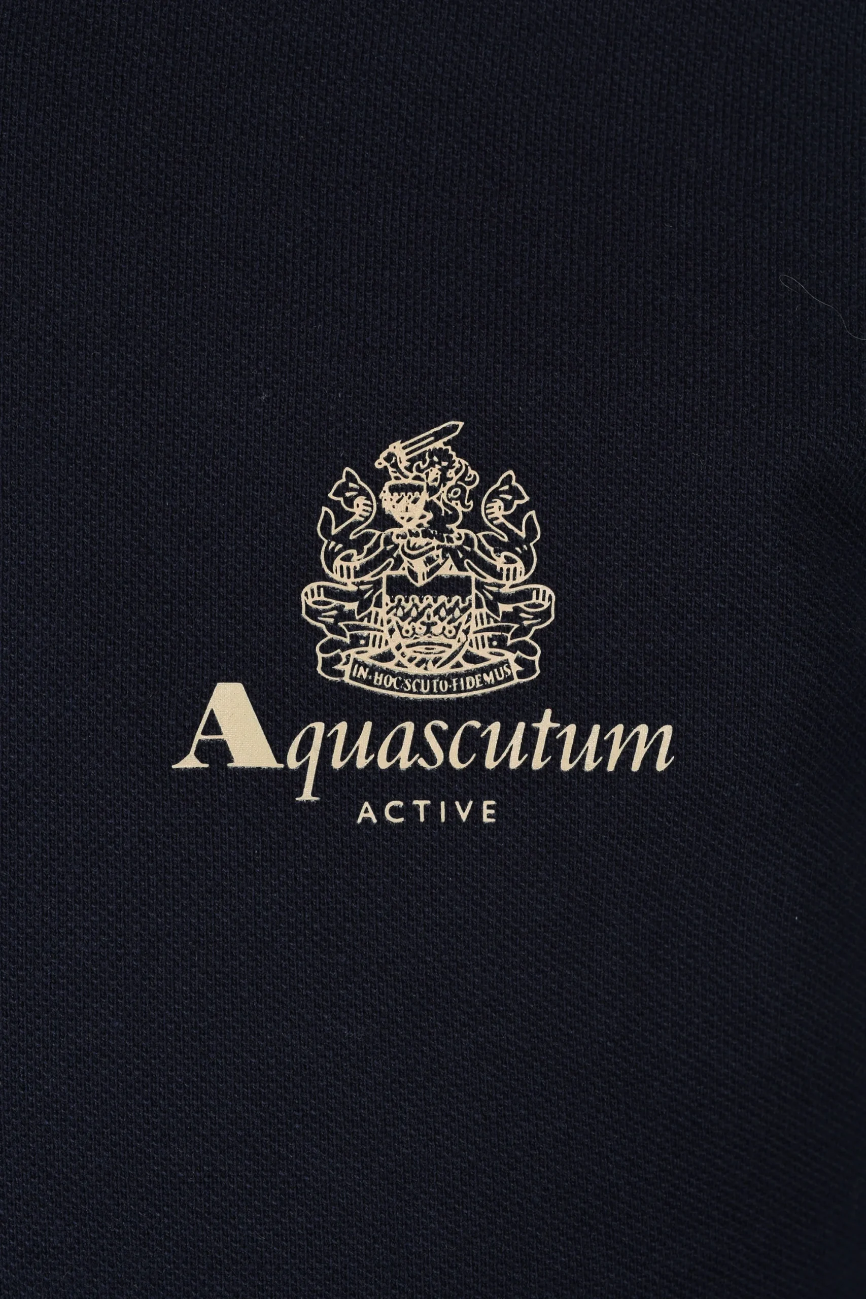 Aquascutum Small Logo Piquet Polo Shirt Navy – Image 3