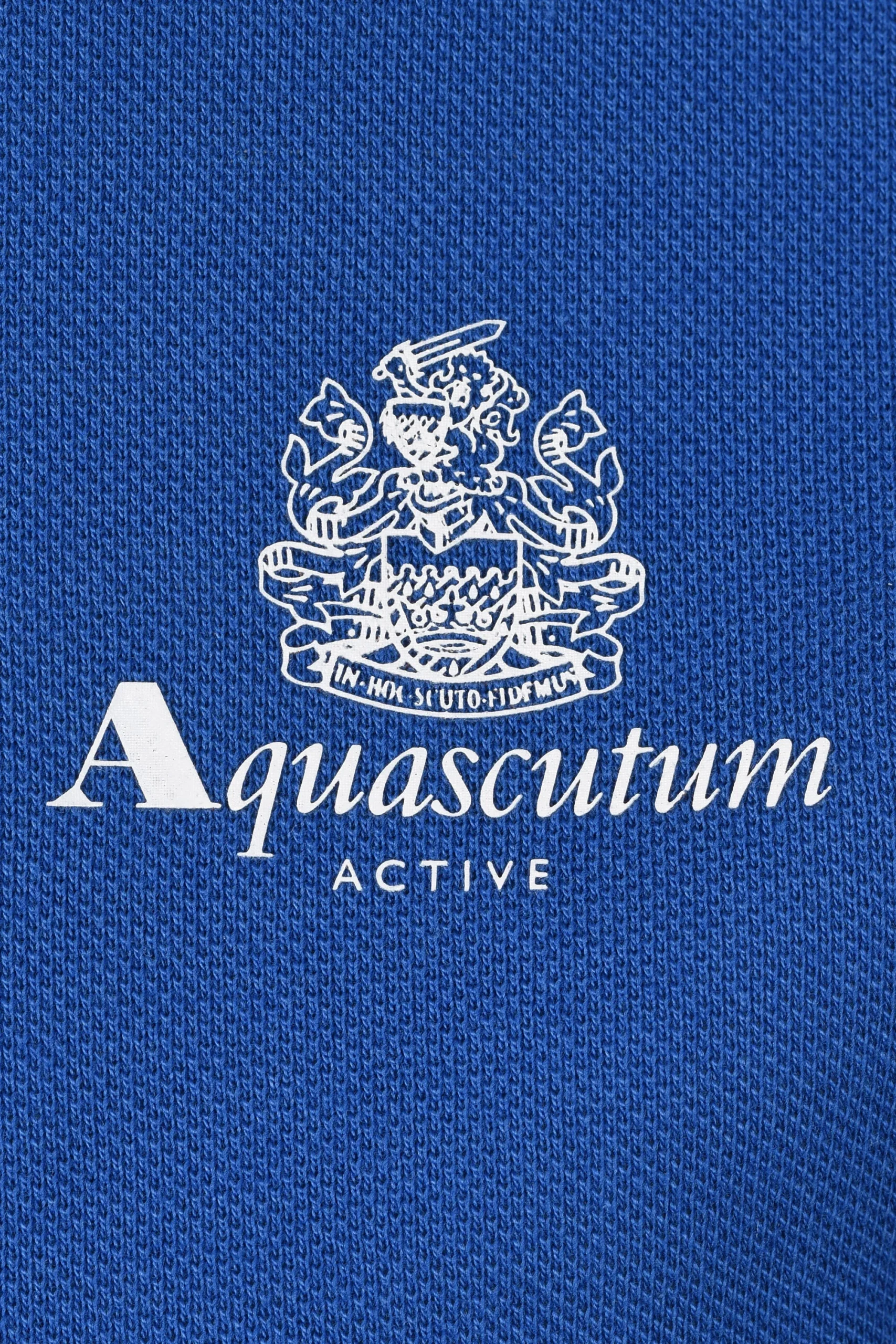 Aquascutum Small Logo Piquet Polo Shirt Royal Blue – Image 3