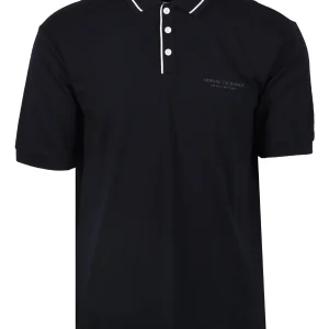 Armani Exchange Jersey Polo Shirt Deep Navy
