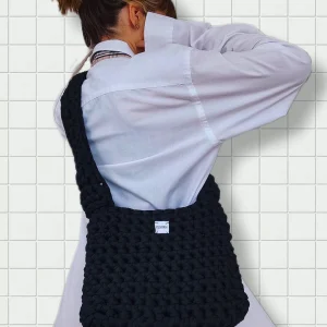 Blackus - Sac en bandoulière crochet fils t-shirt recyclés