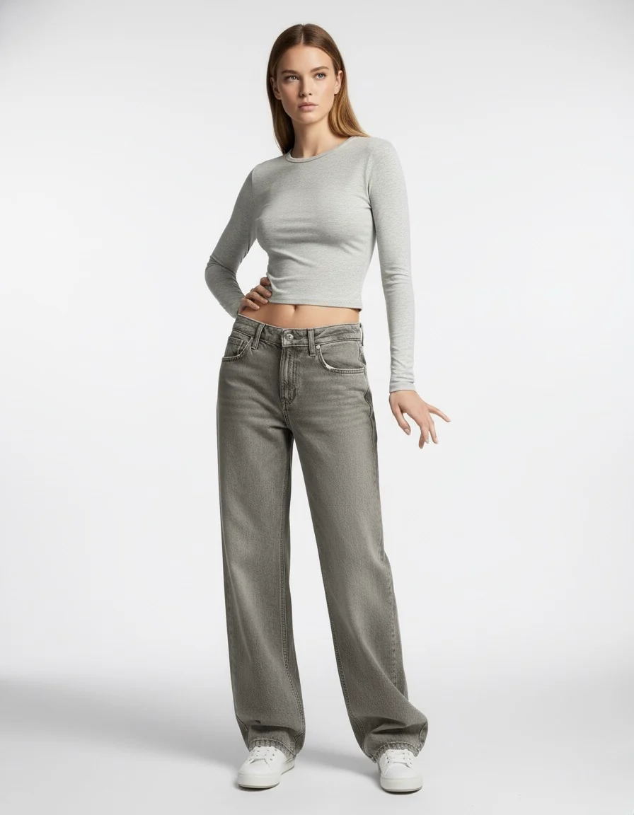 JEAN DROIT EFFET DÉLAVÉ – Image 2