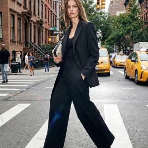 PANTALON LARGE À PINCE